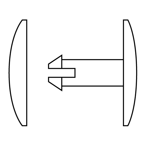 KUNSTSTOFFNIETE, KOPF: ? 12 MM, MATERIALSTÄRKE: 5 MM. 