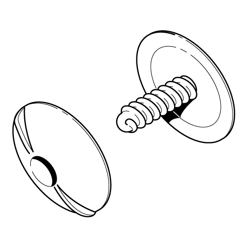 POLYPROPYLENE RIVET FOR FASTENING 8 MM MATERIALS THICKNESS