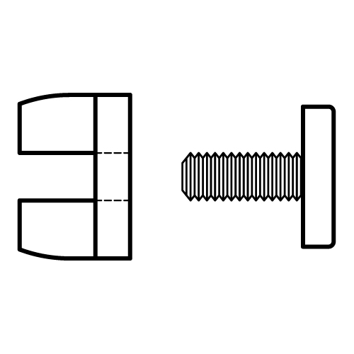 SCREW AND NUT PLASTIC SET, FOR FASTENING 0-8 MM MATERIALS THICKNESS
