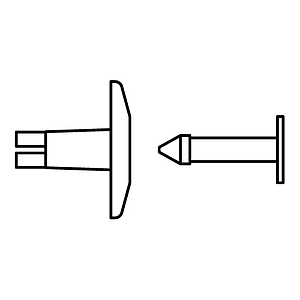 PLASTIC RIVET SPREAD FOR FASTENING UP TO 21 MM MATERIALS THICKNESS