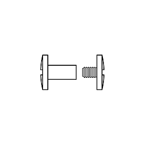 SCREW AND NUT PLASTIC SET, FOR FASTENING 10 MM MATERIALS THICKNESS