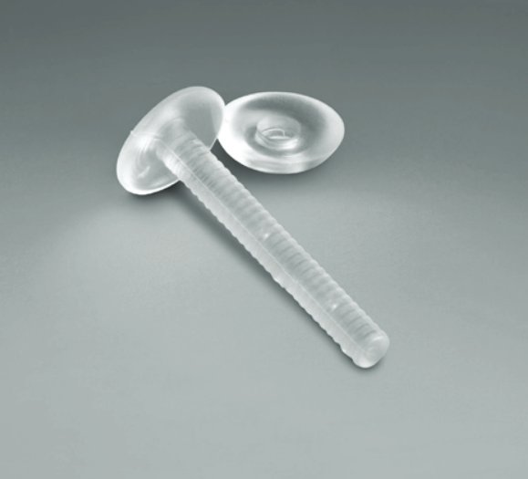 MŰANYAG, ÁTLÁTSZÓ PATENT 15 MM FEJÁTMÉRŐVEL, MAX0-38 MM ANYAGVASTAGSÁGHOZ
