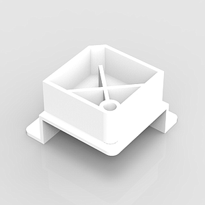 PLASTIC BASE CASTOR BLOCK, CUBIC SHAPE