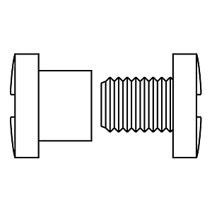 PLASTIC SCREW D 9 MM FOR FASTENING 6,3 MM MATERIALS THICKNESS