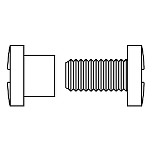 PLASTIC STAPLE D 9 MM FOR FASTENING 9,5 MM MATERIALS THICKNESS