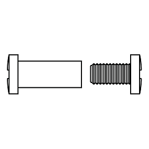 PLASTIC SCREW D 9 MM FOR FASTENING WITH 19 MM MATERIALS THICKNESS