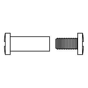 PLASTIC SCREW D 9 MM FOR FASTENING WITH 24,5 MM MATERIALS THICKNESS