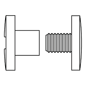 PLASTIC STAPLE D 13,5 MM OUTER HEAD FOR 6,3 MM MATERIALS THICKNESS