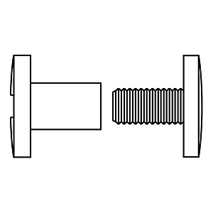 PLASTIC STAPLE D 13,5 MM OUTER HEAD FOR 9,5 MM MATERIALS THICKNESS