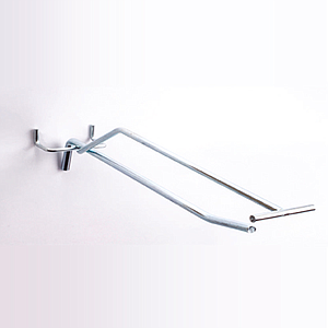 GALVANIZED SIMPLE HOOK WITH D 6 MM, 400 MM LENGTH AND UPPER LABEL HOLDER