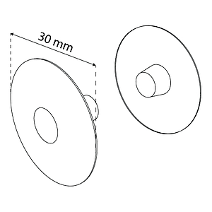 PLASTIC RIVET WITH EXTERIOR OUTER HEAD 30 MM FOR MAXIMUM MATERIAL THICKNESS: 30 MM