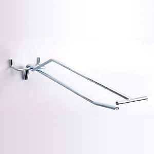 SIMPLE HOOK WITH 6 MM DIAMETER, 400 MM LENGTH AND UPPER LABEL HOLDER