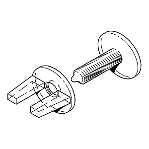VIKING SCREW AND NUT PLASTIC SET FOR FASTENING 8 MM MATERIALS THICKNESS