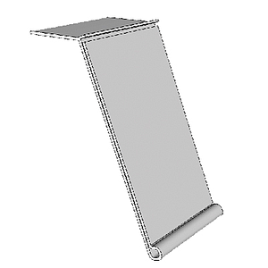 ADHESIVE DBR SCANNING RAIL, 39x1000 MM, 30 DEGREES INCLINATION, WITHOUT GRIP