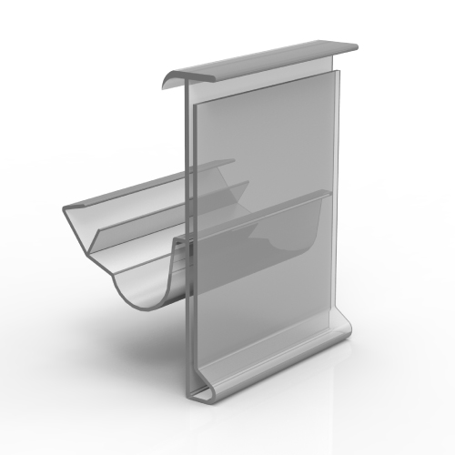 LS PROFILE, 52X1245 MM, 2 ANGLES MECHANICAL FIXING, WITHOUT GRIP