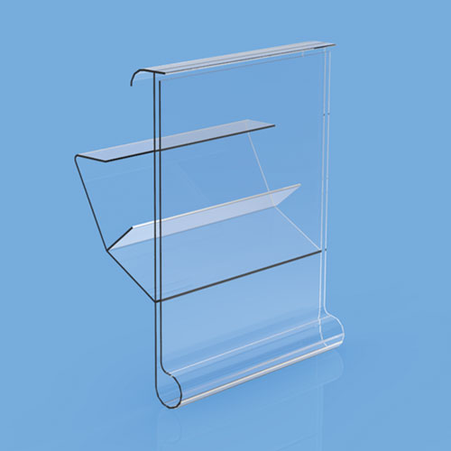 PLASTIC SCANNING RAIL, 30 MM LABEL WIDTH, 1000 MM LENGTH, WITHOUT GRIP
