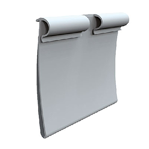 CURVED LABEL HOLDER, 39X100 MM, FOR 8 MM HOOKS DIAMETER