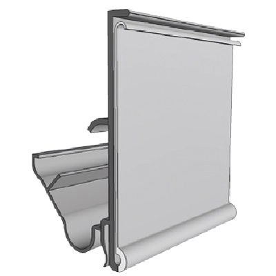 PROFIL LS, 52X1000 MM, FIXARE MECANICA INFERIOARA SI CLIP PT DUBLARE INFEROARA, CU GRIP