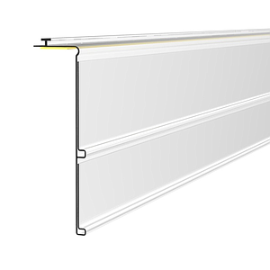 DOUBLED SCANNING RAIL, 39+30 MM WIDTH, 1000 MM LENGHT, WITH HINGE AND ADHESIVE, WITHOUT GRIP
