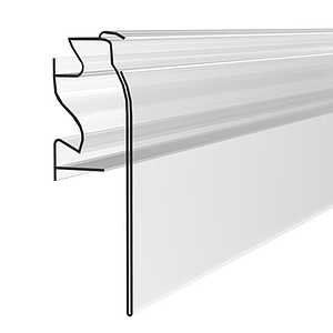 HERMES PROFILE, 39X1000 MM, SOFT HINGE AND LOWER BORDER, WITHOUT GRIP