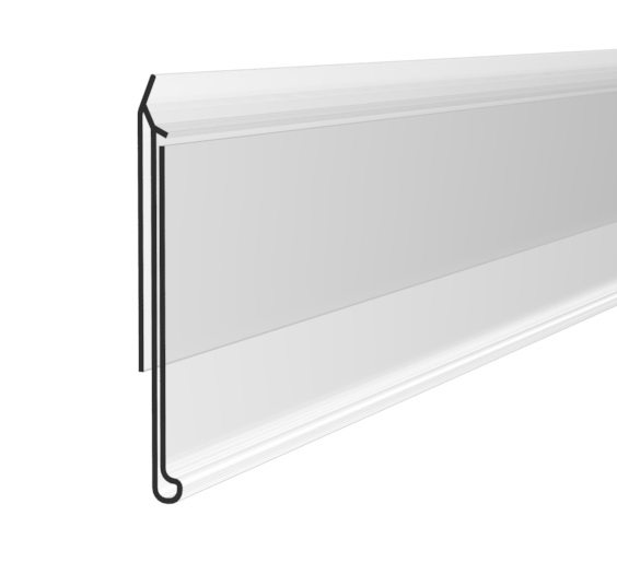 IPF-G SCANNING RAIL, 39X1000 MM, 33 MM EDGE WIDTH, WITHOUT GRIP, FOR C-SHAPED SHELVES EDGES