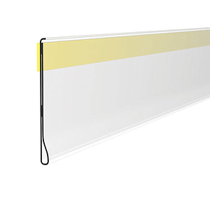 DBR SCANNING RAIL, 39X1000 MM, WITH ADHESIVE TAPE FOR ROUNDED SHELVES, WITHOUT GRIP 