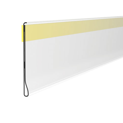 DBR SCANNING RAIL, 39X1000 MM, WITH ADHESIVE TAPE FOR ROUNDED SHELVES, WITHOUT GRIP 