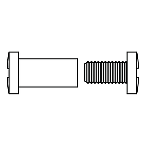 PLASTIC SCREW D 9 MM FOR FASTENING WITH 12,8 MM MATERIALS THICKNESS