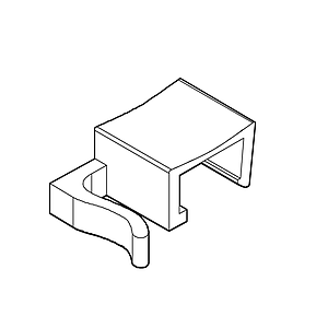 FASTENING CLIP FOR FRAMES SERIES 1, FIXING ON WIRES D 6 MM