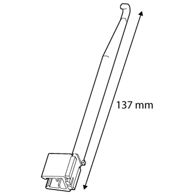 HANGING HOOK LONG, 137 MM HOOK'S LENGTH, FOR FRAMES SERIES 1