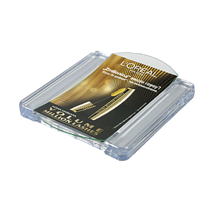 PLASTIC RECTANGULAR CASH TRAY, 210X175X28 MM WITH 2 MM GLASS SURFACE, FOR 175X111 MM PRINT