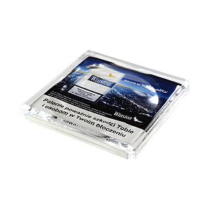 SQUARE GLASS CASH TRAY, 150X150X20 MM, 132X132 MM PRINT SIZE