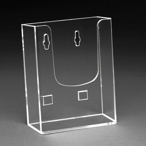 WALL PLASTIC LEAFLET DISPENSER 1/3 A4P, USABLE BASE DIMENSION 107 X 36 MM
