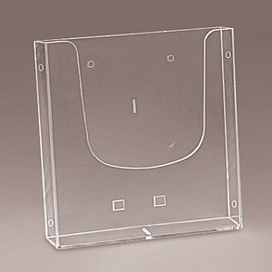 WALL PLASTIC LEAFLET DISPENSER A4P WITH LATERAL HOLES, USABLE BASE DIMENSION 235X40 MM