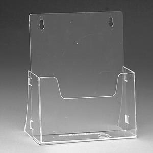 FOLDABLE PLASTIC LEAFLET DISPENSER FOR A5P, USABLE BASE DIMENSION 157X40 MM