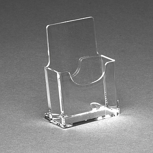 PORTRAIT PLASTIC BUSINESS CARD HOLDER, USABLE BASE DIMENSION 58X18 MM