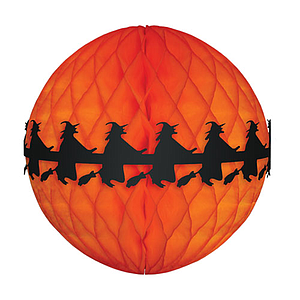 HALLOWEEN ORNAMENT MADE OF ORANGE PAPER 360 MM HEIGHT