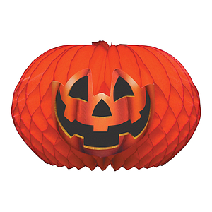 ORNAMENTAL PUMPKIN FOR HALLOWEEN, MADE OF PAPER, 200 MM HEIGHT