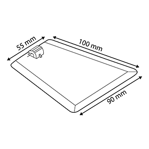 CLICK TRAPEZOIDAL BASE, 100X90X55 MM SIZE, FITS WITH CLICK TUBES
