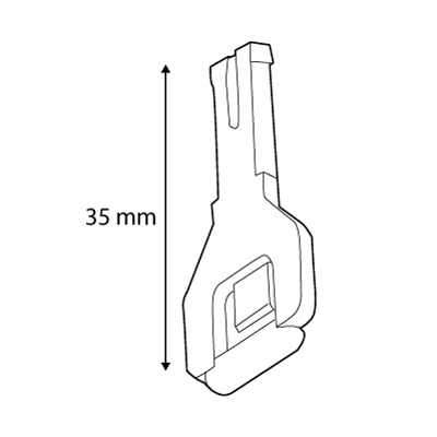 FIXED TUBE WITH CLICK ADAPTOR, 35 MM LENGTH