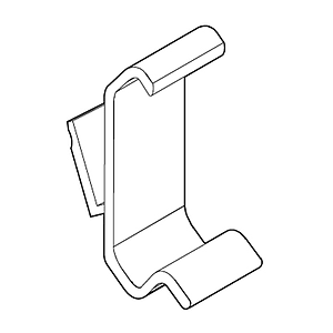 CLIP FASTENER FOR 40 MM HEIGHT LABEL HOLDER, 15 DEGREES INCLINATION