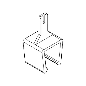 CLICK FASTENER FOR SQUARE TUBES WITH SIZE 21,2 MM/SIDE 