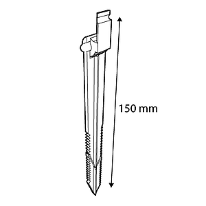 ICE SPEAR, 150 MM LENGTH, BREAKABLE AT 110 MM, WITH CLICK ADAPTOR