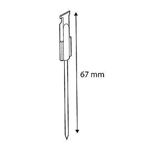 LABEL HOLDER WITH INOX NEEDLES, 67 MM LENGTH