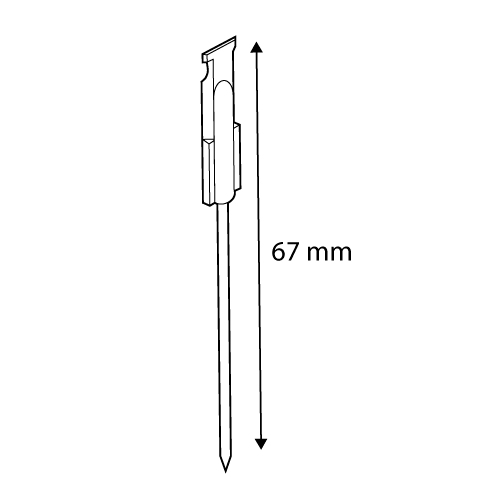 NOSAČ ETIKETA SA INOX IGLAMA, 67mm DUŽINE