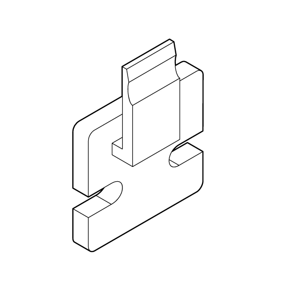 CLICK WALL FASTENER WITH DOUBLE ADHESIVE TAPE