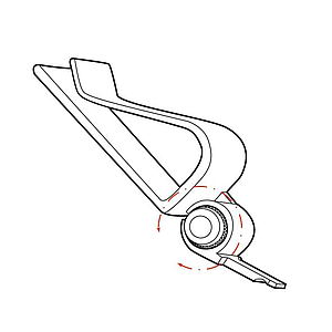 ARTICULATED CLICK CLIP, FOR 20 MM MOUNT SUPPORT THICKNESS