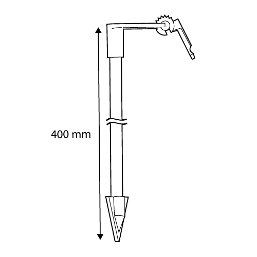 AL TUBE 6 MM D, WITH CLICK HINGED ADAPTOR AND NEEDLE, 400 MM LENGTH