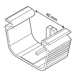 CLICK CLIP FOR WIRE BASKETS WITH D 2-5 MM, 40 MM RODS DISTANCE 