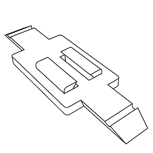 CLICK TRIPLE CONNECTOR, DISPLAY AT 180 DEGREES, FOR 2 PRICE CASSETTES